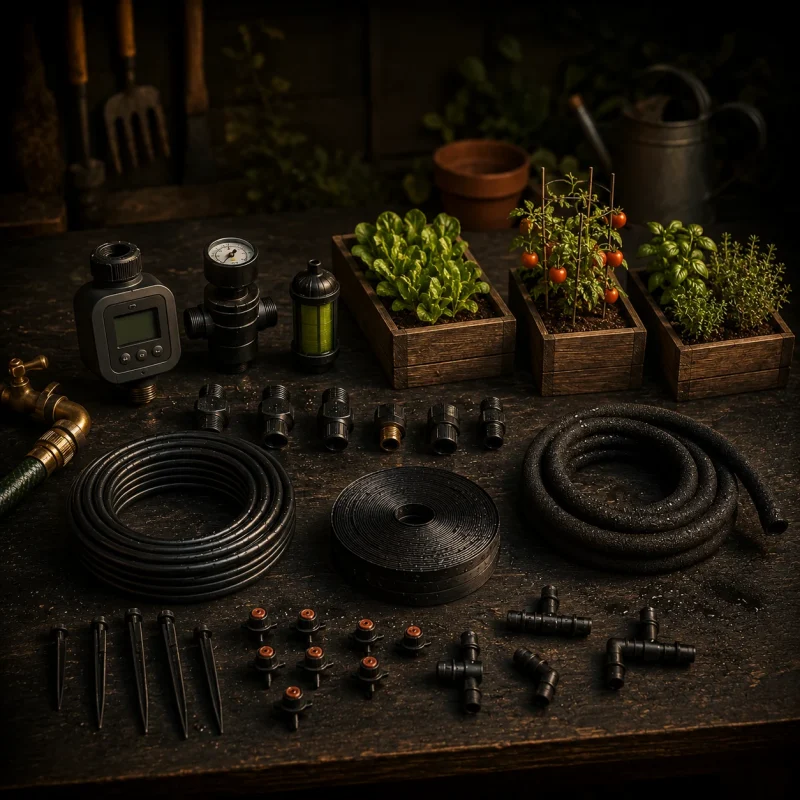 Raised bed drip irrigation kit comparison