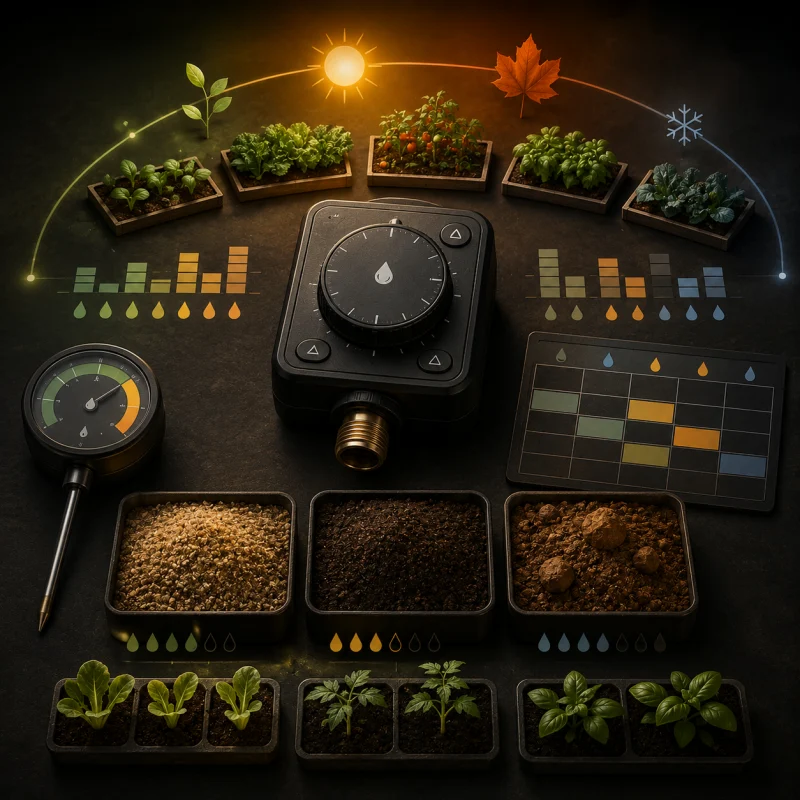Watering schedule chart for raised bed vegetables
