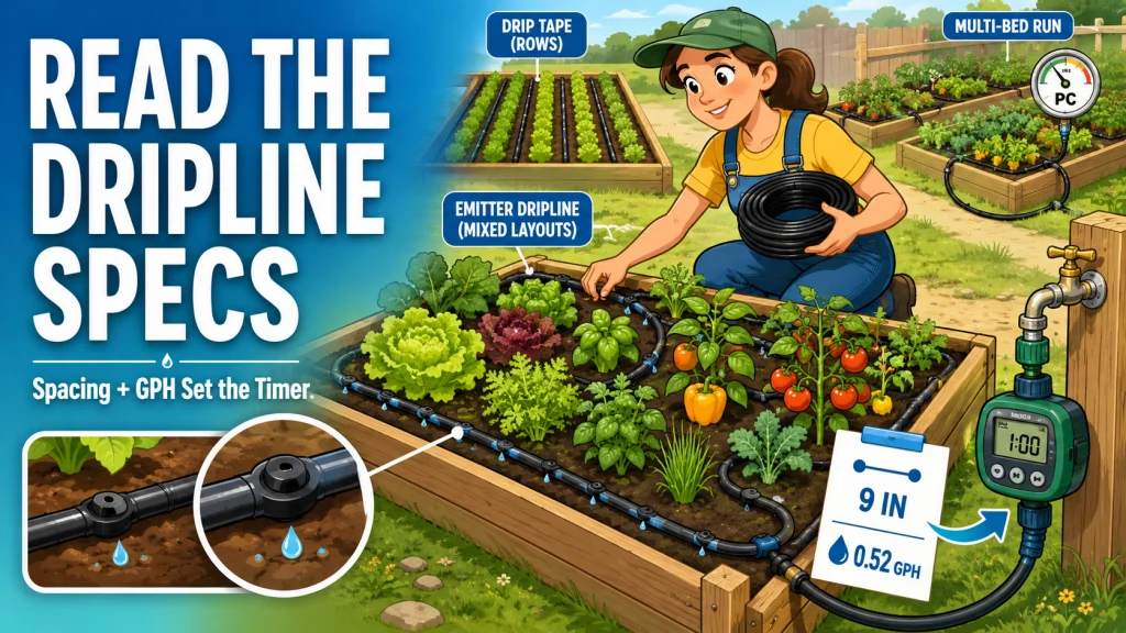 Drip Emitter Line Raised Bed