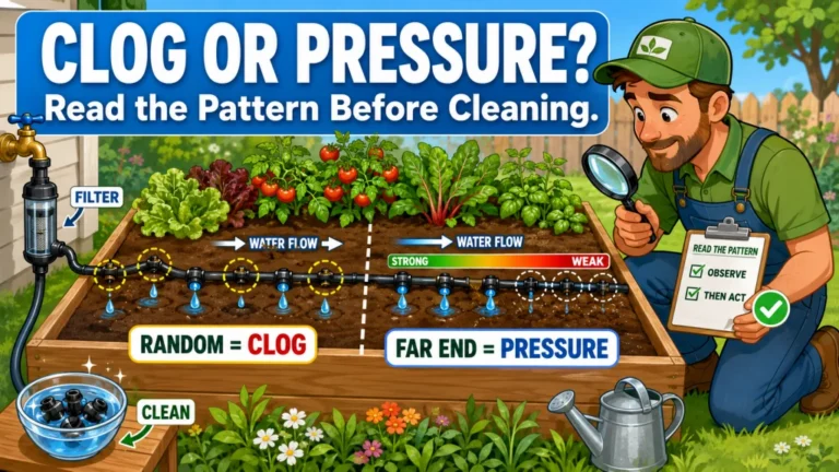 Drip Irrigation Emitter Clogged in a Raised Bed: How to Diagnose, Clean, and Prevent It