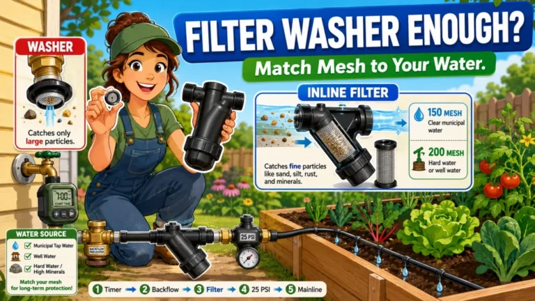 Drip Irrigation Filter for Raised Beds: Why the Washer in Your Kit Is Not Always Enough