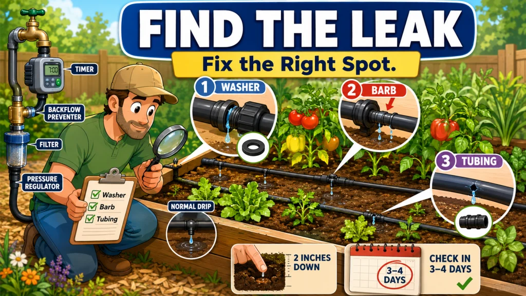 Drip Irrigation Leaking Raised Bed