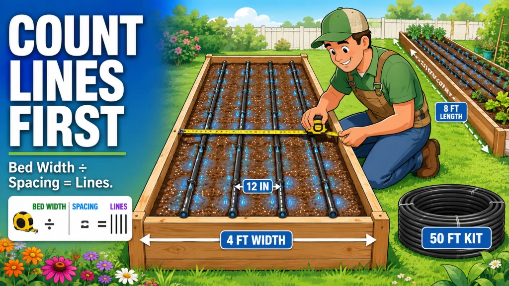 Drip Irrigation Lines Per Raised Bed