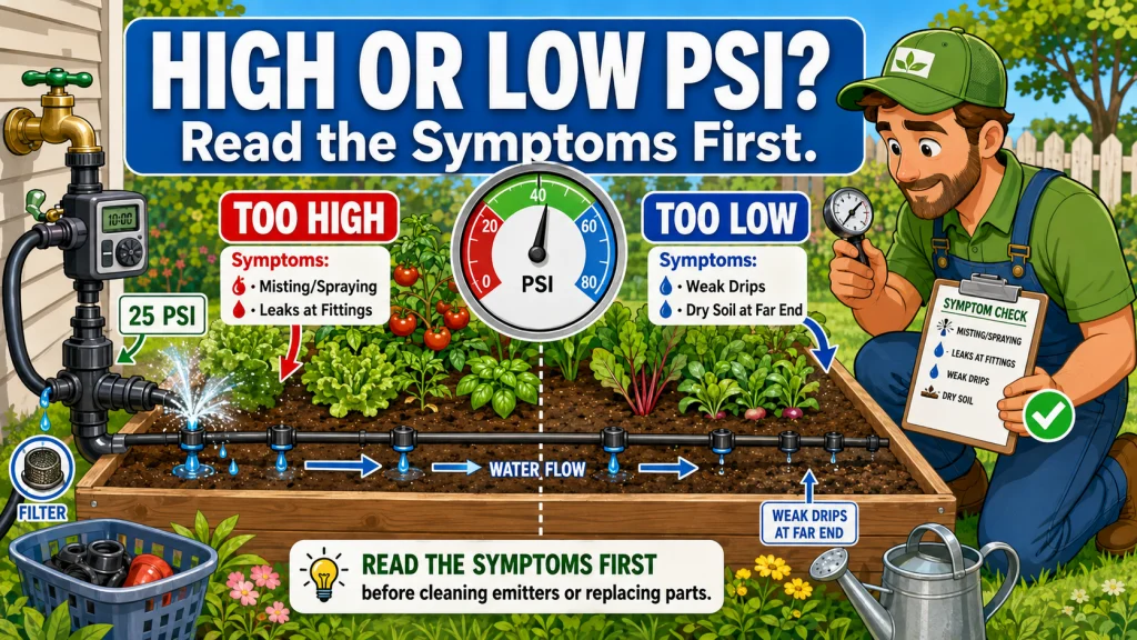 Drip Irrigation Pressure Problem Raised Bed