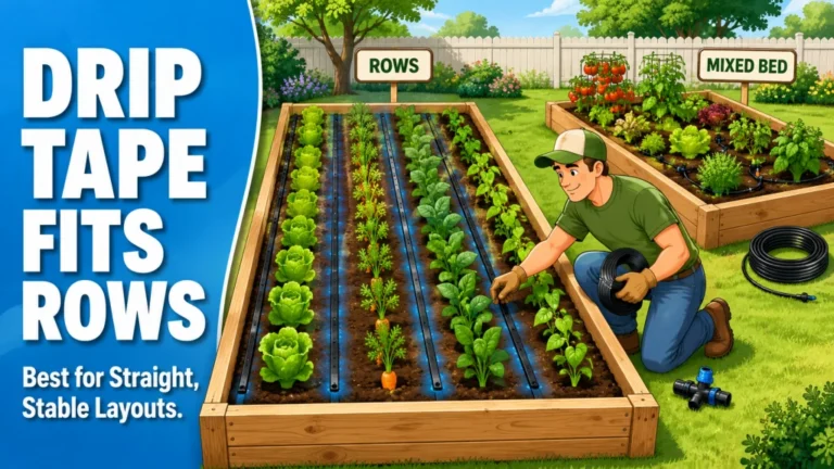 Drip Tape for Raised Beds: When the Row Crop Tool Actually Works in a Home Garden