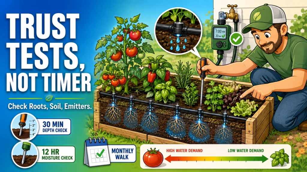 How To Tell If Drip Irrigation Is Working Raised Bed