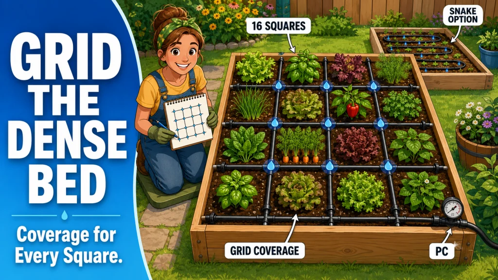 Raised Bed Drip Irrigation Grid