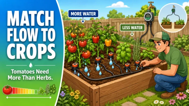 Raised Bed Drip Irrigation Schedule by Crop: How Water Needs Differ and What to Do in a Mixed Planting