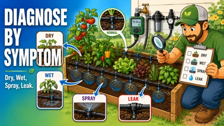 Raised Bed Drip Irrigation Troubleshooting: How to Diagnose Problems From Symptoms, Not Guesses