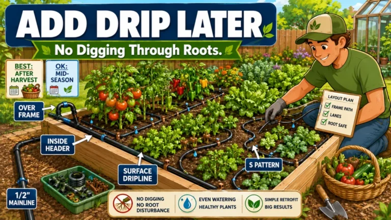 Adding Drip Irrigation to an Already-Planted Raised Bed: How to Retrofit Without Disturbing Roots