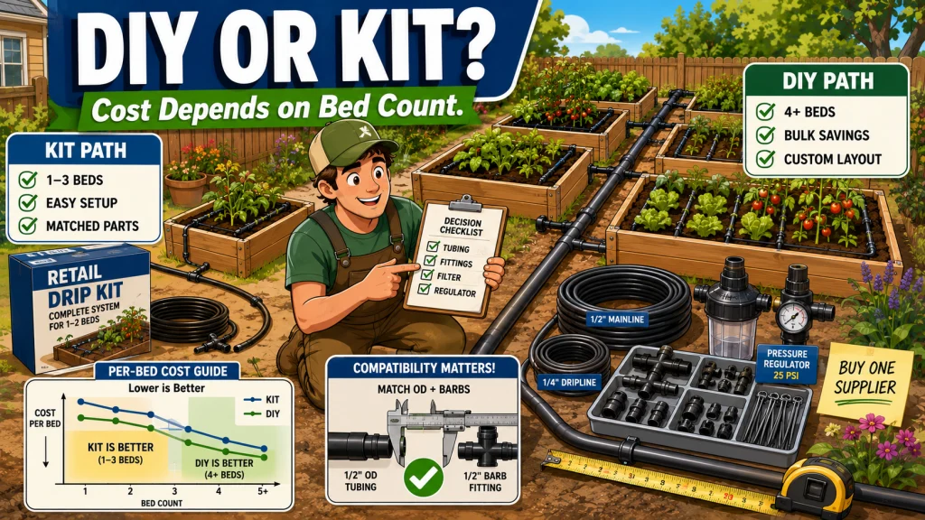 Diy Raised Bed Drip Irrigation Vs Kit