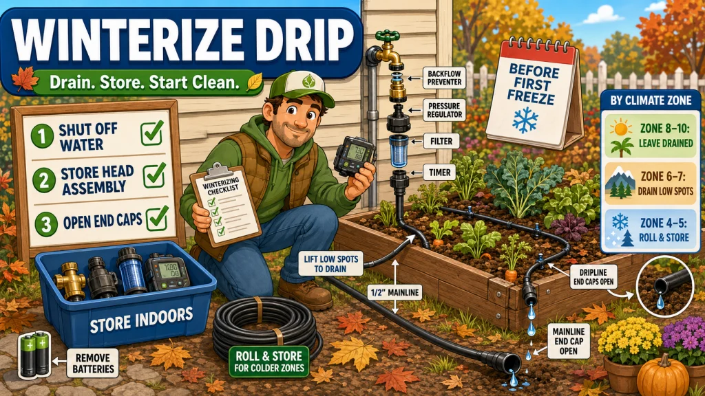 How To Winterize Raised Bed Drip Irrigation